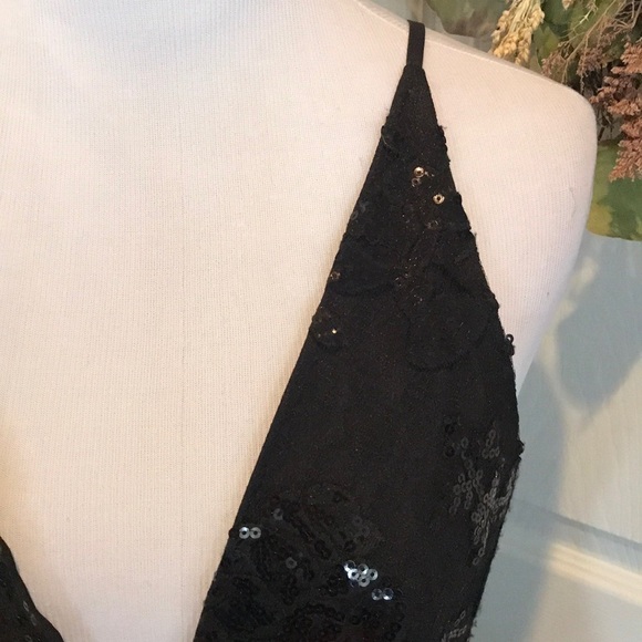 Dress the Population black lined dress w sequins - Picture 2 of 9